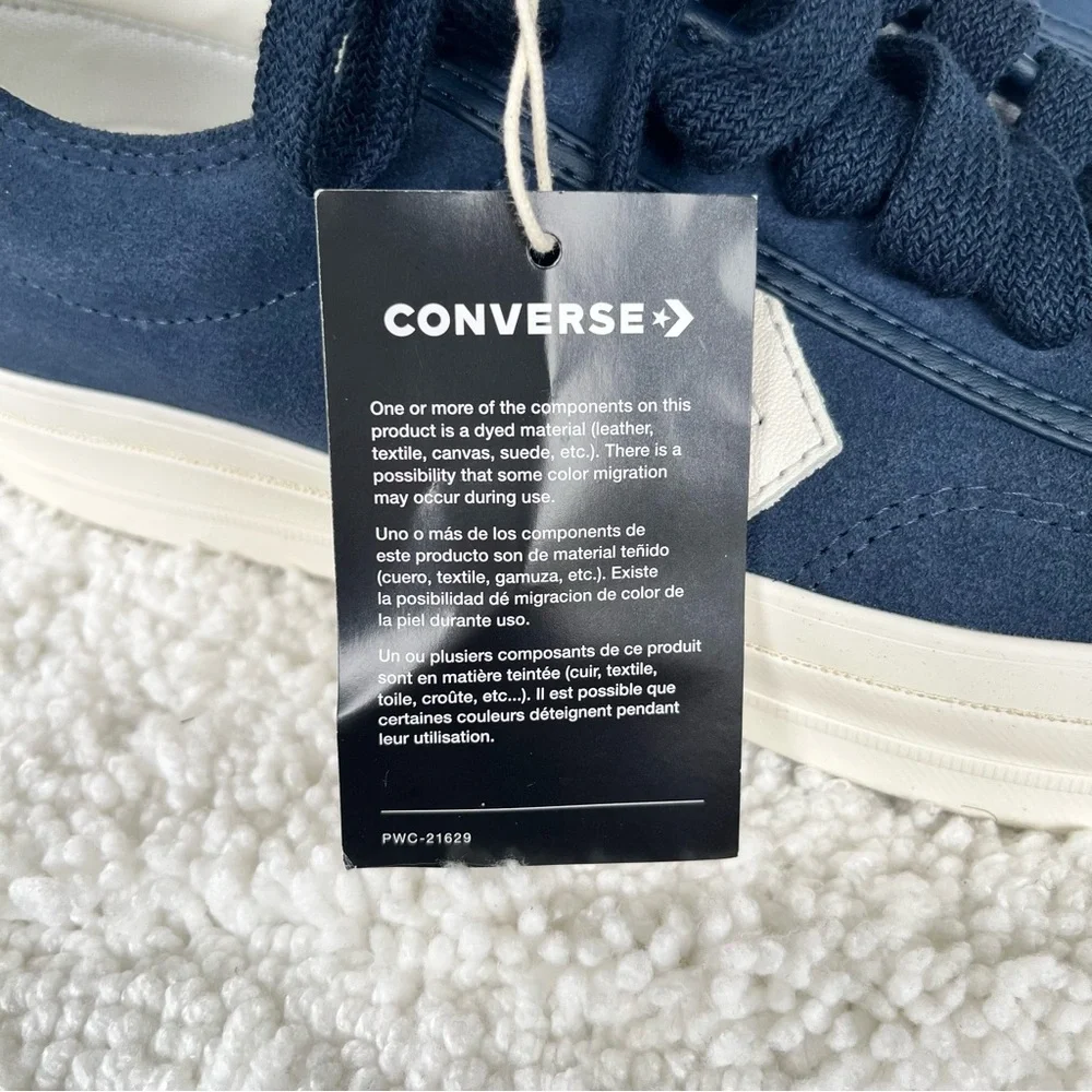 Converse Unisex Star Player 76 Ox Navy White Sneakers Men 10 Women 11.5 A11533C - Picture 9 of 12
